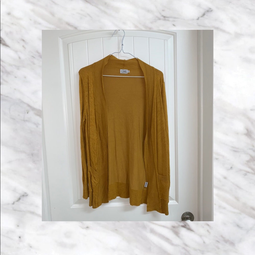 Mustard yellow cardigan